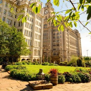 Royal Liver Bird Building Garden Under the Sun