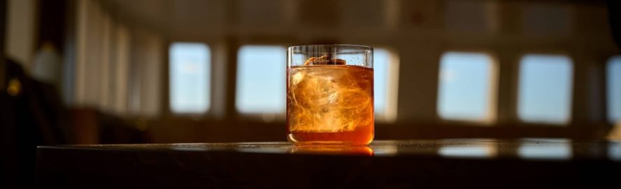 Inside the Daffodil floating restaurant in Liverpool.