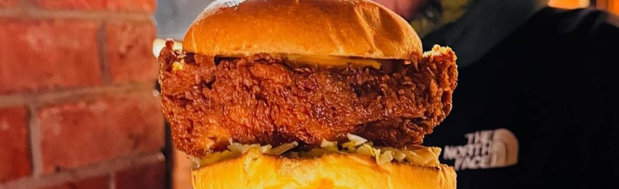 Chicken burger from The Nashville Cluck restaurant in Liverpool.